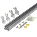 Keen 161791 Galvanized Steel Top By-pass Door Hardware Set Metallic KE2515970